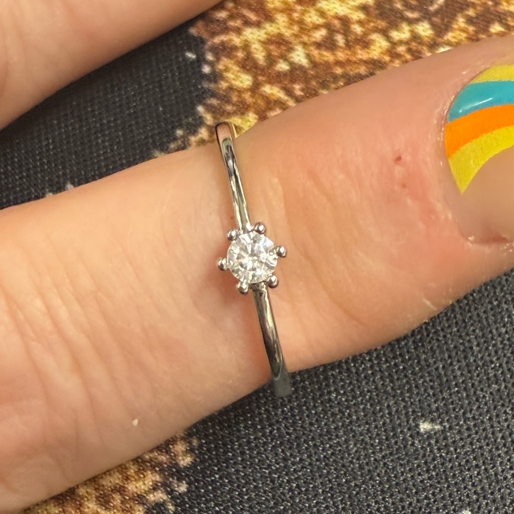 Pretty Bird Silver Sparkle Ring